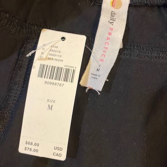 Anthropologie Daily Practice black draw string skirt. - Picture 4 of 8